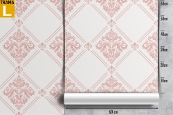 Damask geometric pattern vintage wallpaper.