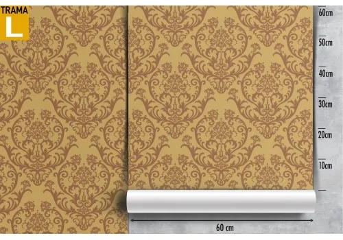 Vintage Damask Wallpaper Brown Pattern. 2