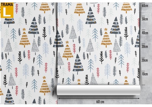 Wallpaper with stylized trees for children. 2