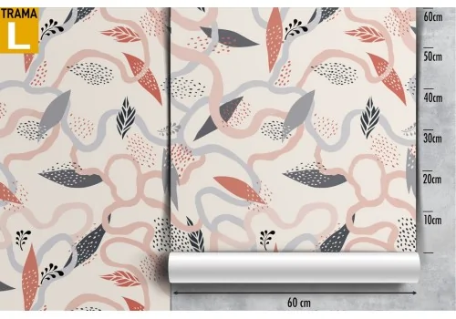 Abstract wallpaper decoration with modern leaves. 2