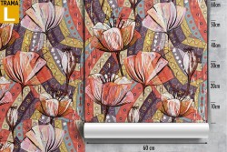 Modern abstract nature flowers wallpaper.