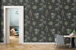 Tropical nature leaves wallpaper.