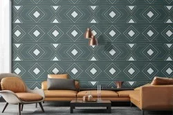 Vintage geometric art deco wallpaper.