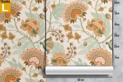 Vintage nature wallpaper pattern flowers.