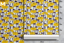 Stylized Modern Nature Flowers Wallpaper