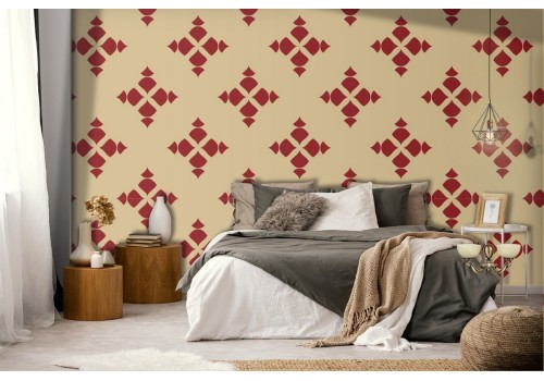Vintage geometric symbols wallpaper decoration.