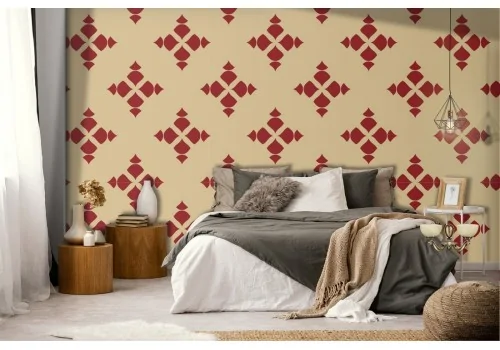 Wallpaper vintage geometric symbols decoration.
