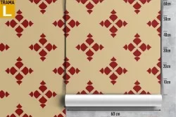 Vintage geometric symbols wallpaper decoration.