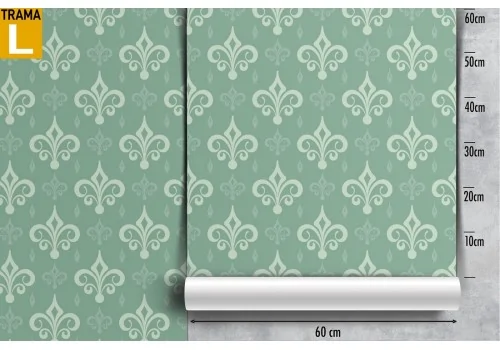 Vintage green damask wallpaper pattern. 2