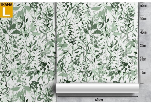 Green climbing leaves wallpaper nature pattern. 2