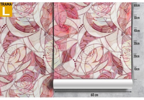 Wallpaper modern decoration pink abstract flowers. 2