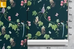 Pink flower and green leaf nature wallpaper.