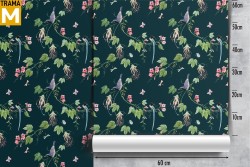 Carta da Parati Fiori Foglie Natura