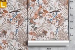 Wallpaper nature forest foxes and autumn leaves.