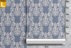 Carta da Parati damasco vintage geometrico.