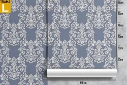 Vintage geometric damask wallpaper.