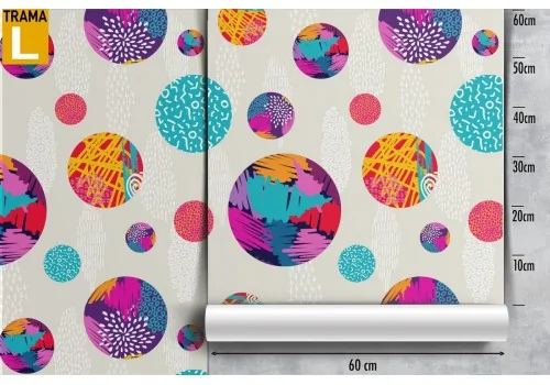 Children's wallpaper modern polka dot decoration. 2