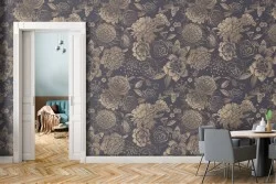 Carta da Parati fiori vintage pattern.