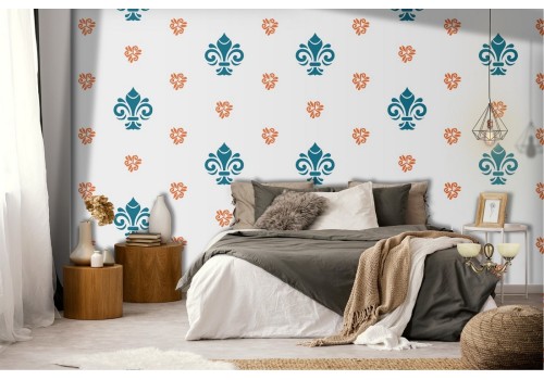 Damask wallpaper vintage decoration.
