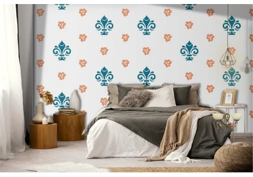 Damask wallpaper vintage decoration.