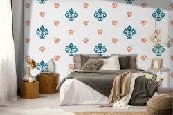 Damask wallpaper vintage decoration.