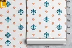 Damask wallpaper vintage decoration.