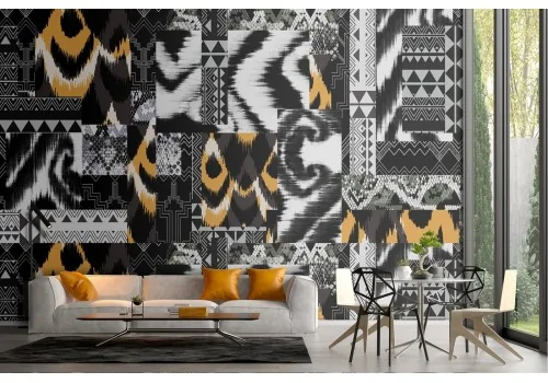 Nature camo wallpaper with zebras and tigers 2