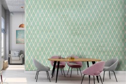 Geometric stripe wallpaper vintage design and wall stickers