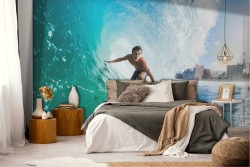 Carta da parati paesaggio oceano surf e adesivi murali