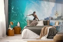 Carta da parati paesaggio oceano surf e adesivi murali