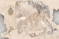 Wallpaper plaster surface animals and decorations and wall stickers