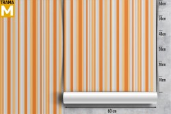 Orange striped modern pattern wallpaper. and wall stickers