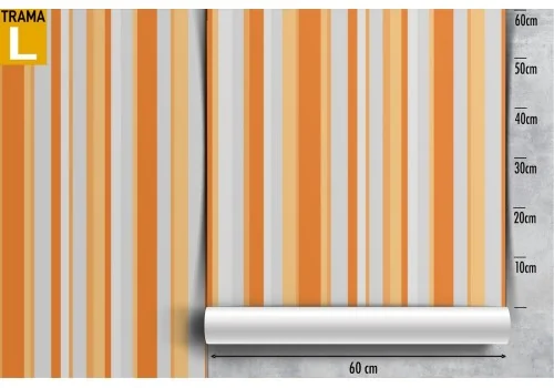 Orange striped wallpaper modern pattern. 2