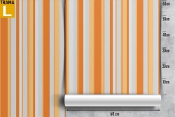 Orange striped modern pattern wallpaper. and wall stickers