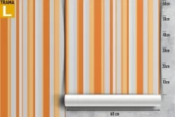 Orange striped modern pattern wallpaper. and wall stickers