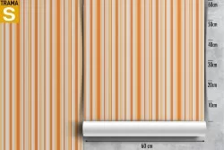 Orange striped modern pattern wallpaper. and wall stickers