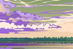 Carta da Parati Paesaggi e Natura Design e Stili Cielo Foreste e Alberi Natura