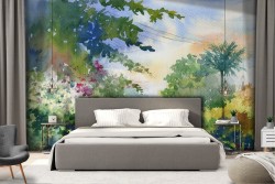 Wallpaper Paintings and Watercolors Forests and Trees Nature