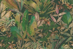 Carta da Parati foglie natura tropicale vintage