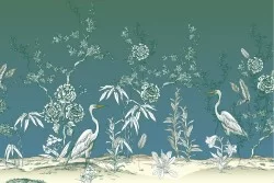 Carta da Parati piante e animali tropicali illustrazione