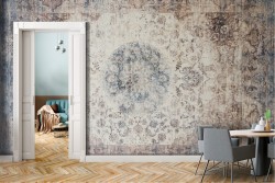 Wallpaper vintage decoration geometries and flowers