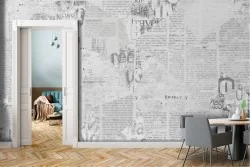 Carta da Parati scritte design moderno giornali