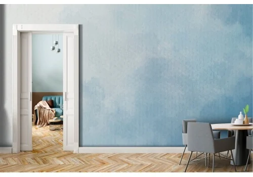 Blue sky painted landscape wallpaper 2