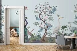 Peacock wallpaper vintage nature animals