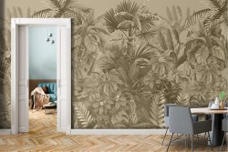 Carta da Parati foresta tropicale natura vintage