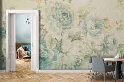 Vintage nature flowers wallpaper illustration