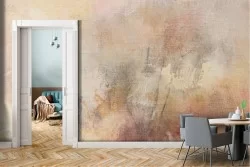 Refined orange color concrete wallpaper