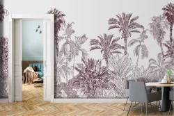 Tropical forest nature stylized wallpaper