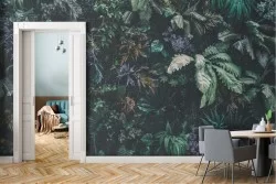 Carta da Parati foresta tropicale foglie natura paesaggio