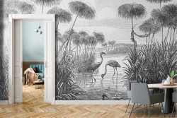 Tropical landscape nature and animals wallpaper